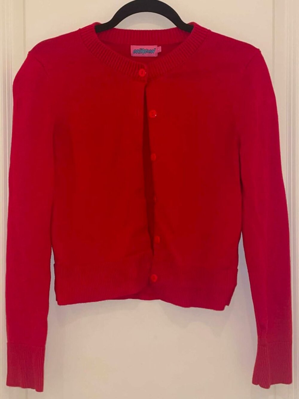 EDIKTED Women’s Red Button Up Cardigan, Size S